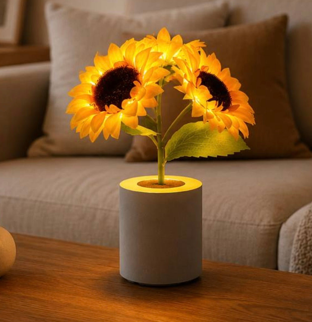 LED Sunflower Floral Table Light