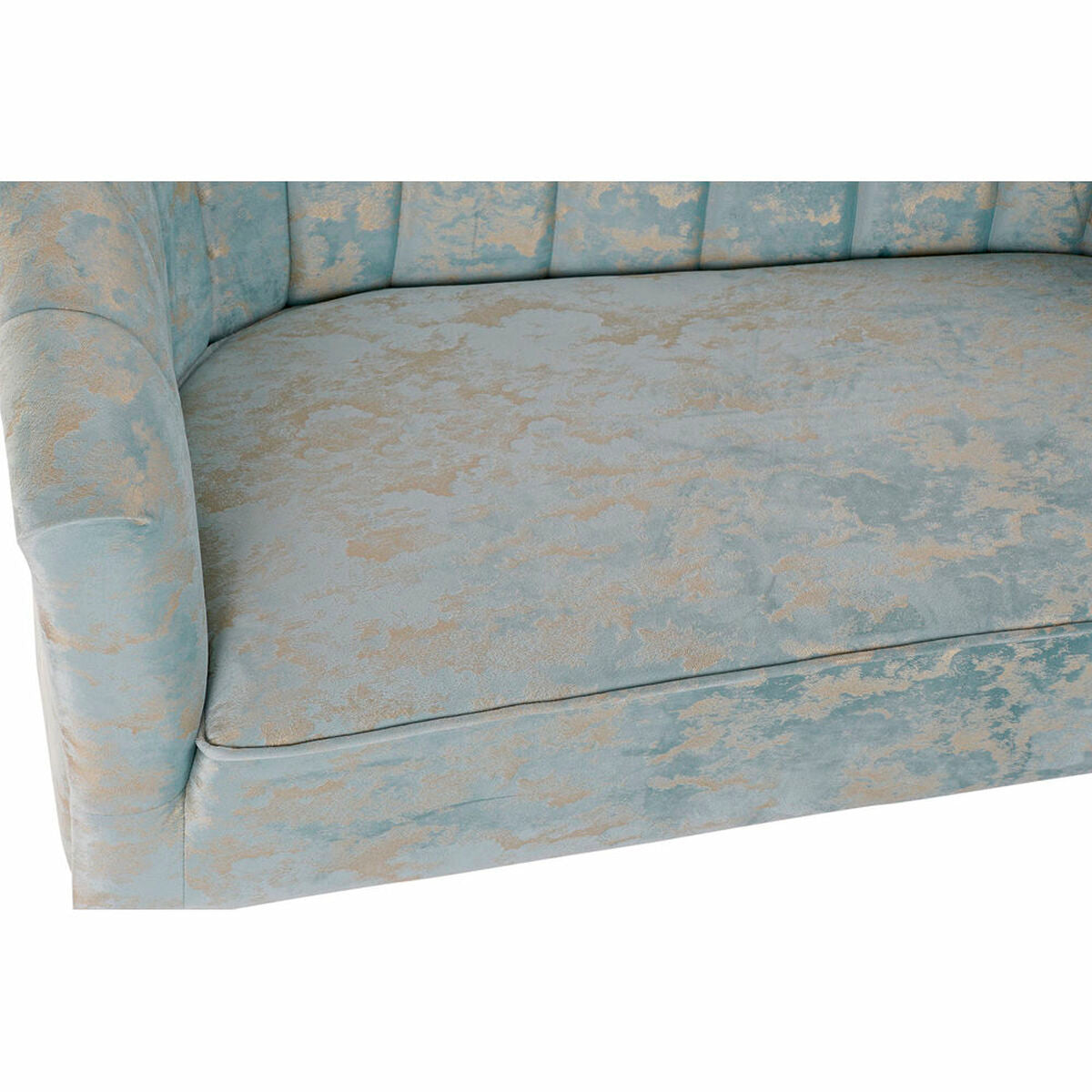 Luxe Glam Accent Sofa with Gold-Tipped Legs