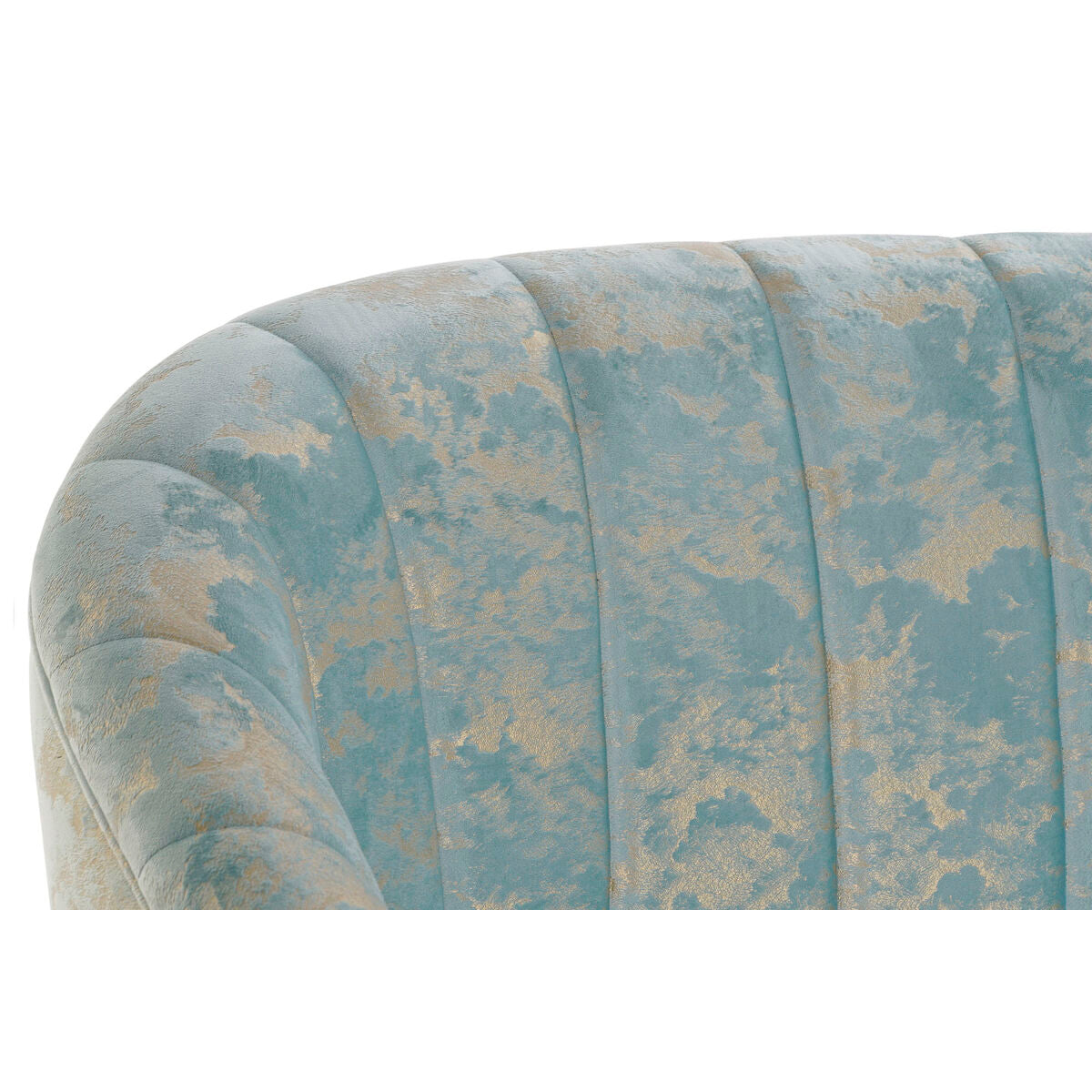 Luxe Glam Accent Sofa with Gold-Tipped Legs