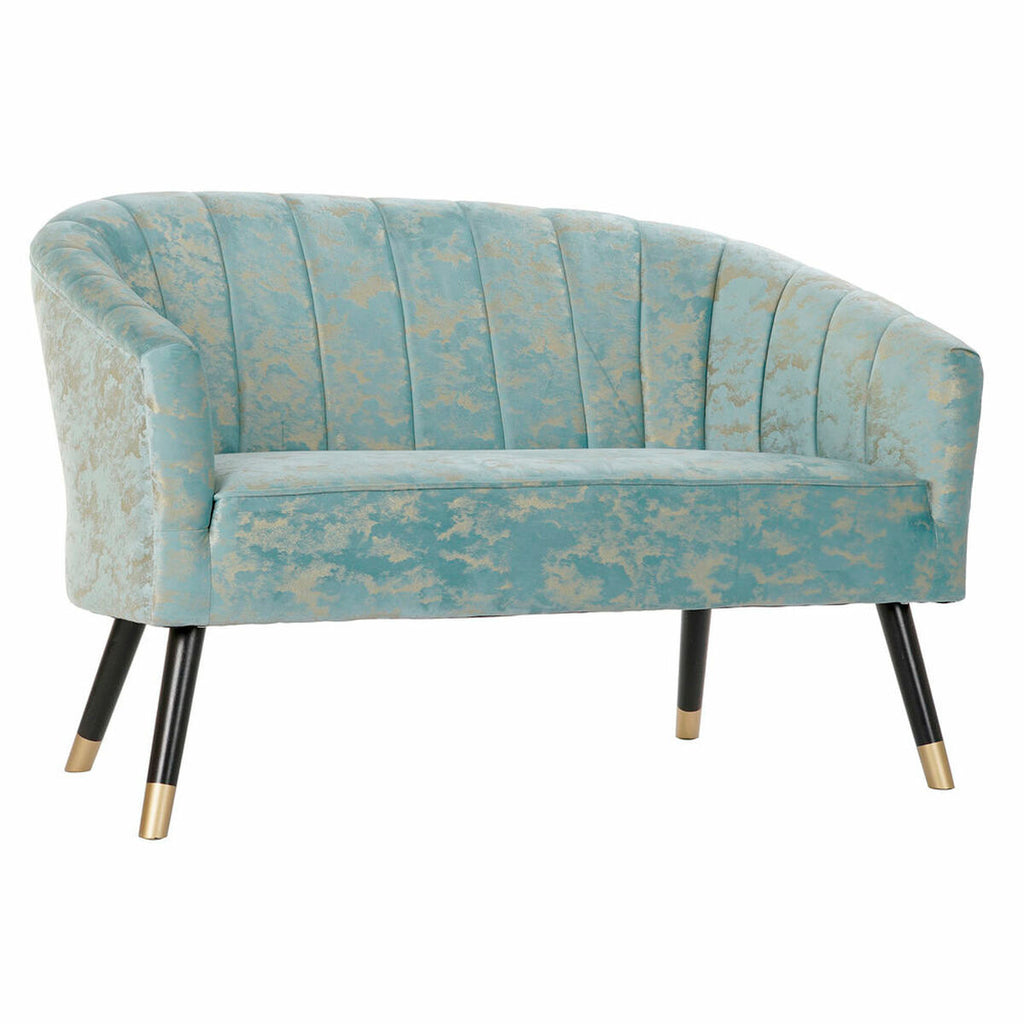 Luxe Glam Accent Sofa with Gold-Tipped Legs
