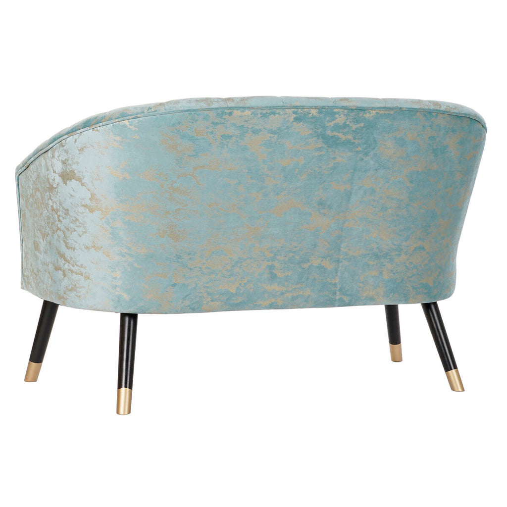 Luxe Glam Accent Sofa with Gold-Tipped Legs