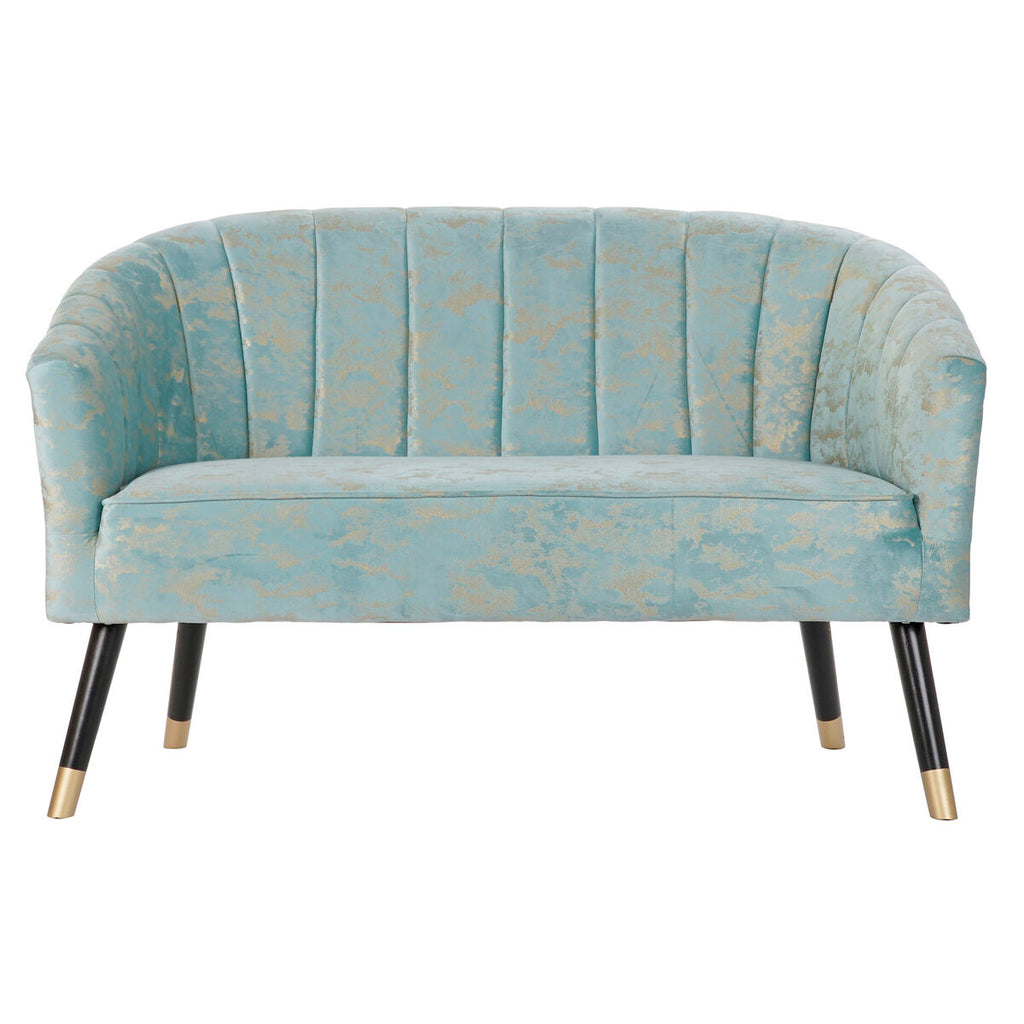 Luxe Glam Accent Sofa with Gold-Tipped Legs