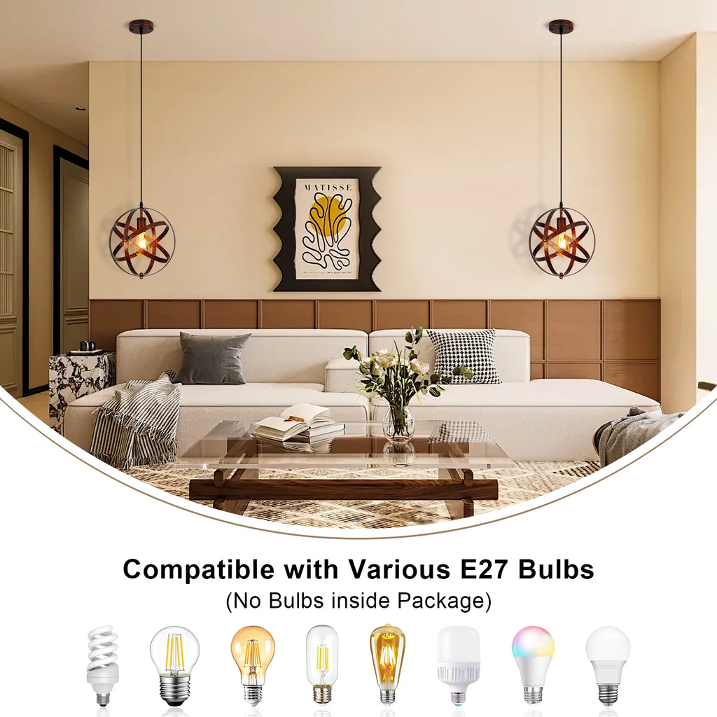 Orbita Vintage Metal Pendant Light
