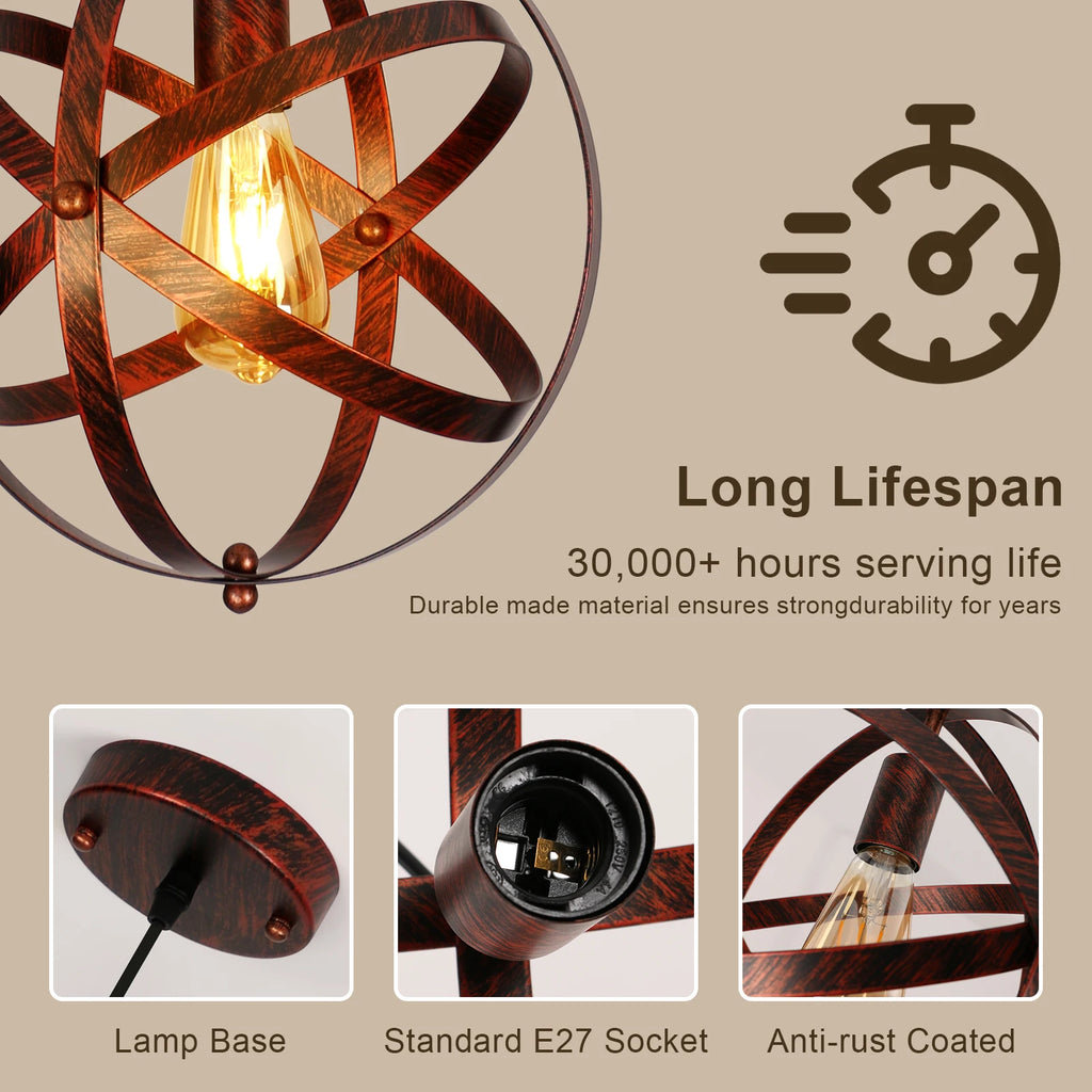 Orbita Vintage Metal Pendant Light