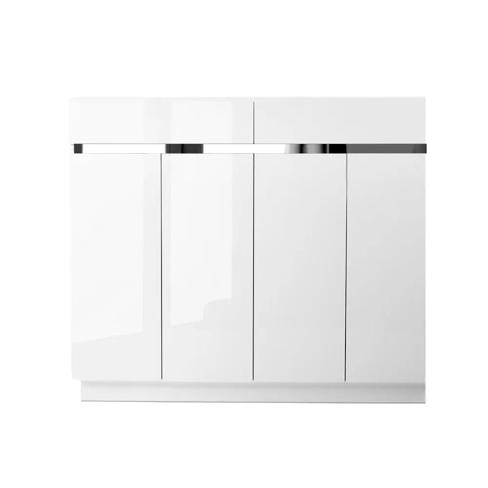 Artiss High Gloss Shoe Cabinet with Adjustable Shelves & Storage Drawers