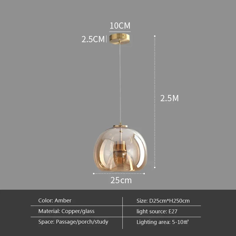Minimalist Glass Pendant Light