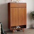 Modern 5-Tier Wooden Shoe Cabinet with 2 Doors & 2 Drawers – Large Capacity Shoe Storage Organizer