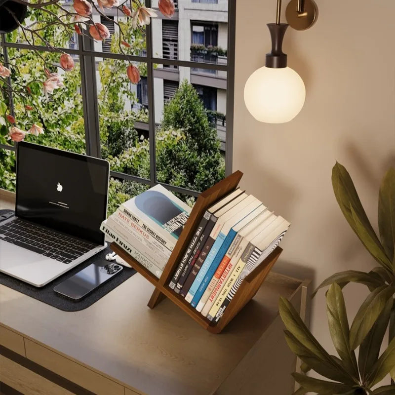 Modern Sculptural Book Organizer & Decorative Display Stand