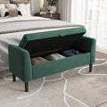 Harrington Upholstered Storage Bench with Arms