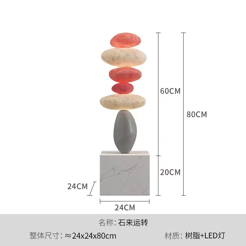 Nordic Balance Stone Sculpture – Modern Floor Décor