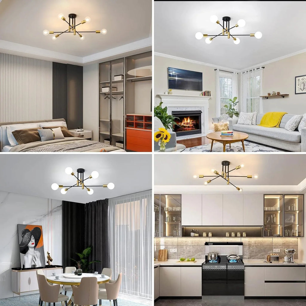 Aurelia 6-Light Mid-Century Ceiling Chandelier