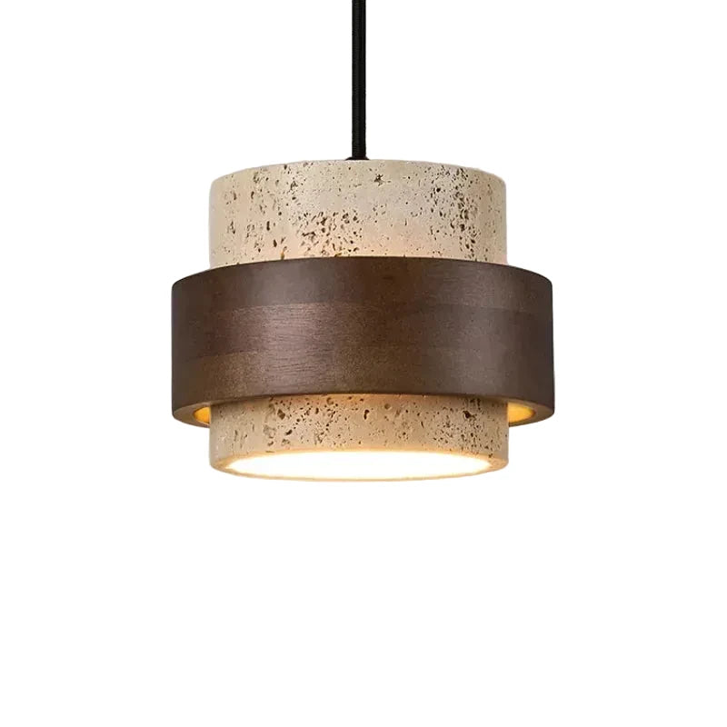 Japanese-Inspired Stone Pendant Light