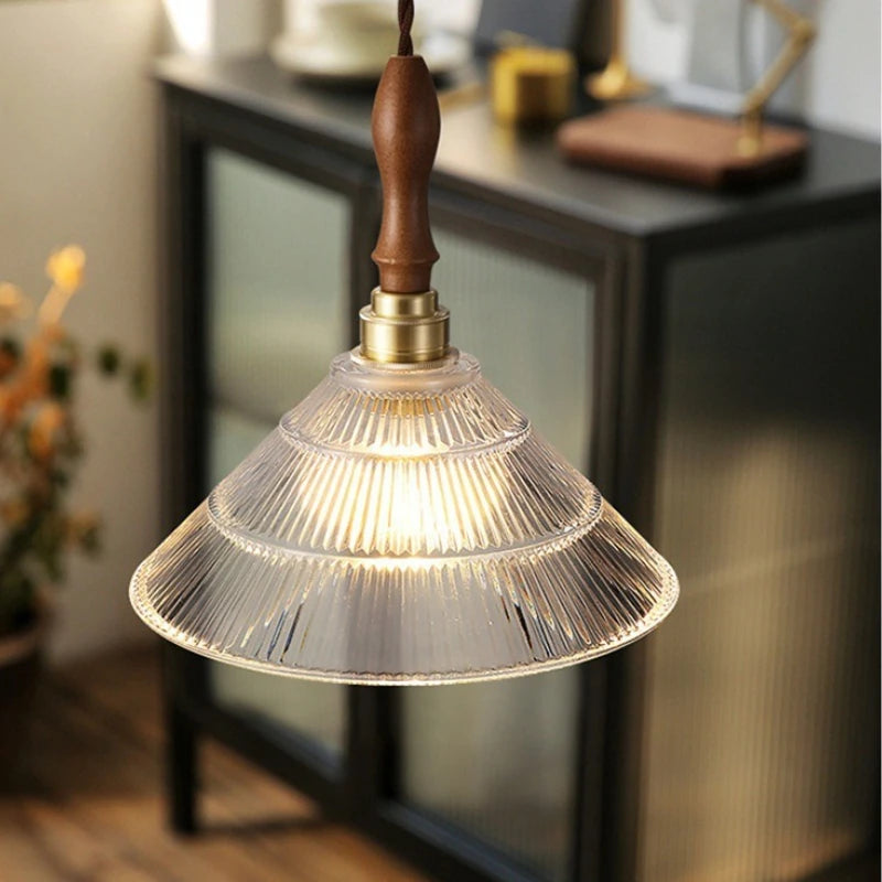 Vintage Nordic Glass Pendant Light