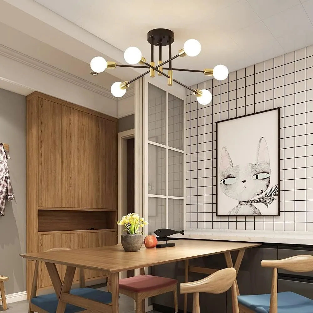 Aurelia 6-Light Mid-Century Ceiling Chandelier