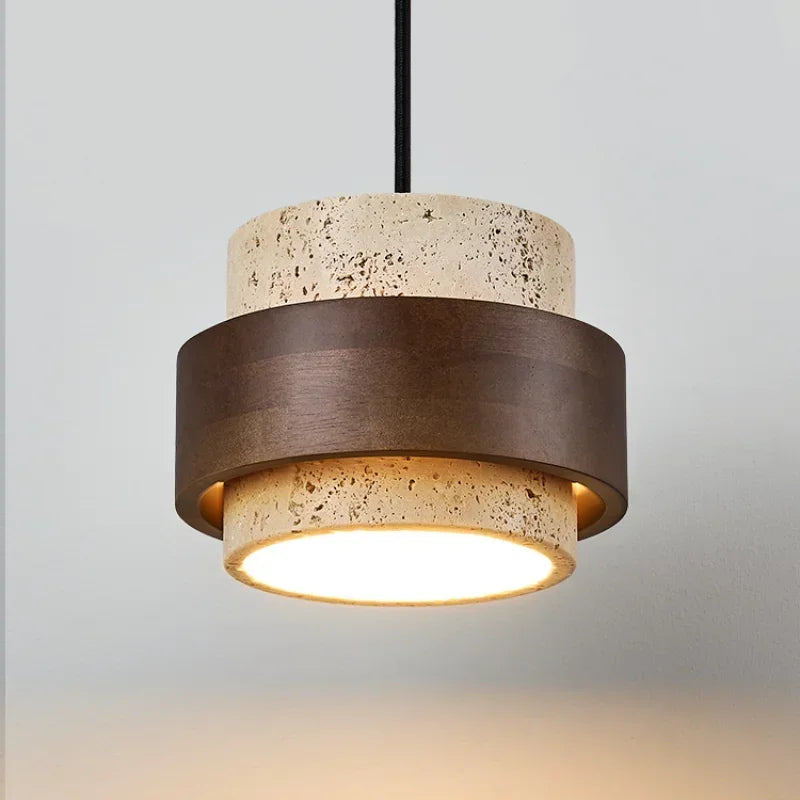 Japanese-Inspired Stone Pendant Light