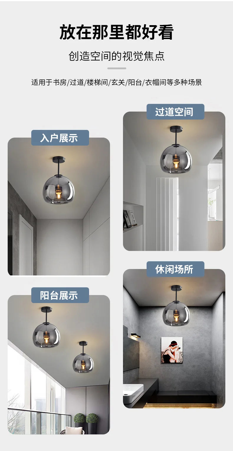 Minimalist Glass Pendant Light