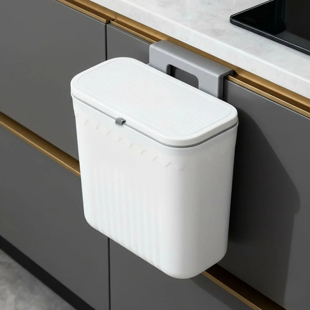 Wall-Mounted Kitchen Rubbish Bin – White