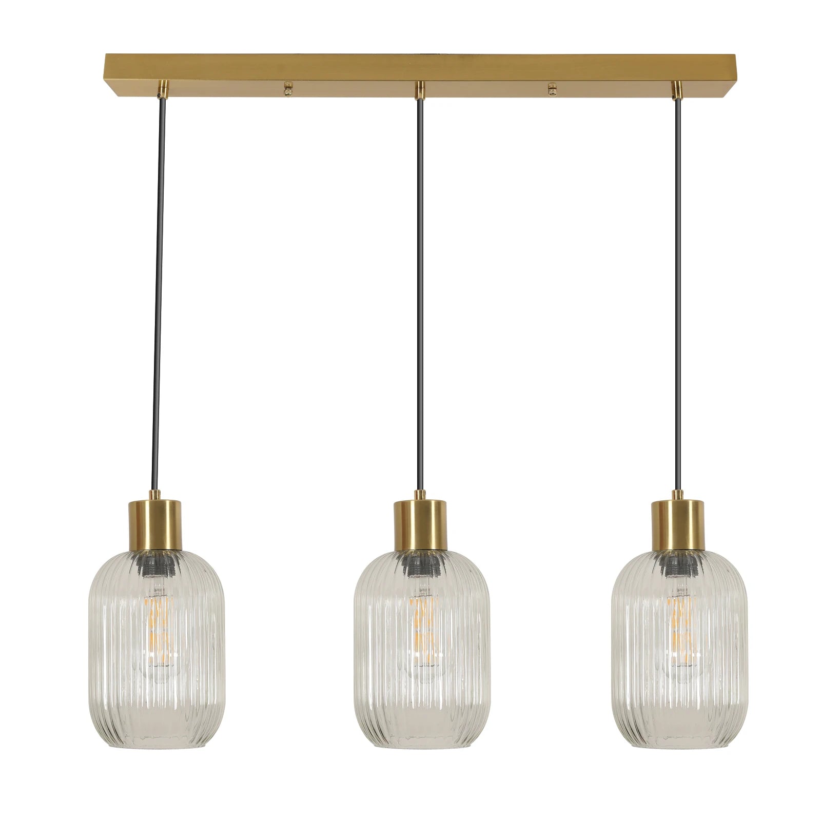 The Monaco 3-Light Glass Chandelier