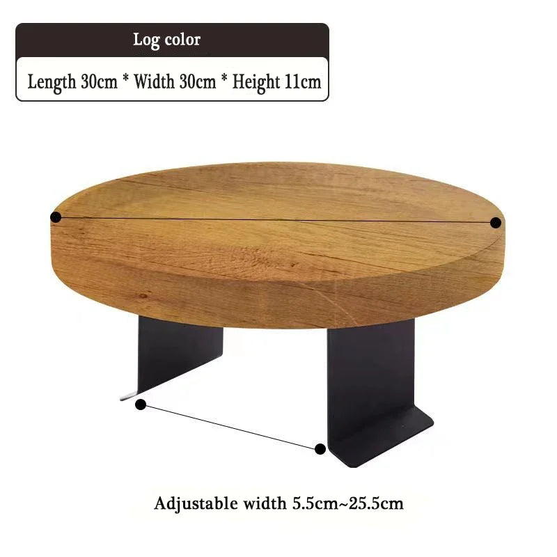 Round Marble Sofa Armrest Tray Table - Portable Mini Coffee Table
