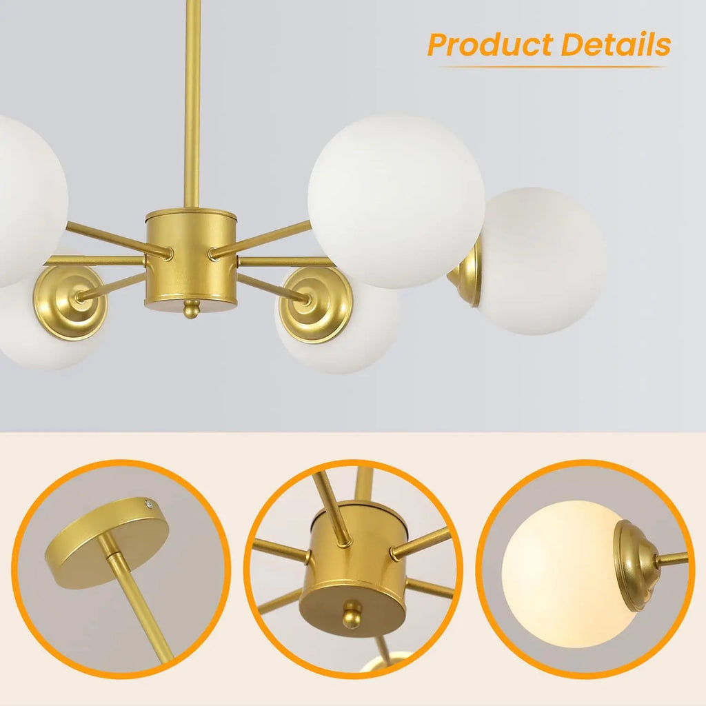 Ellsworth Brass Globe Ceiling Light