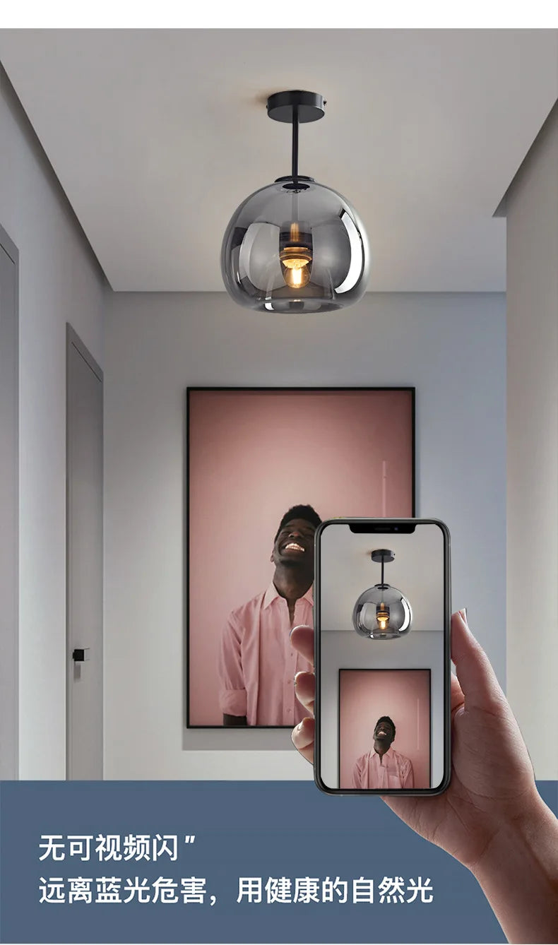 Minimalist Glass Pendant Light