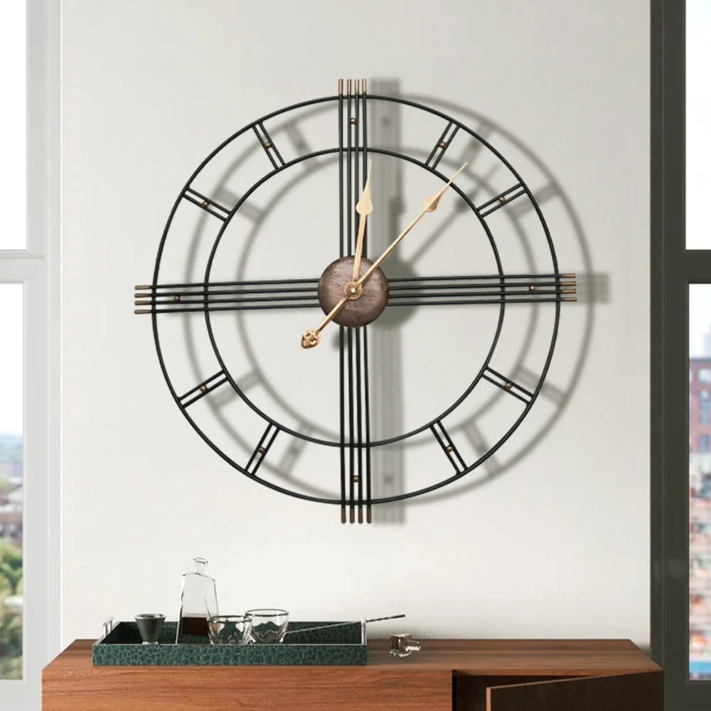 Modern Oversized Metal Wall Clock 60cm