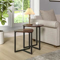 Round & Triangular Nesting Coffee Table Set