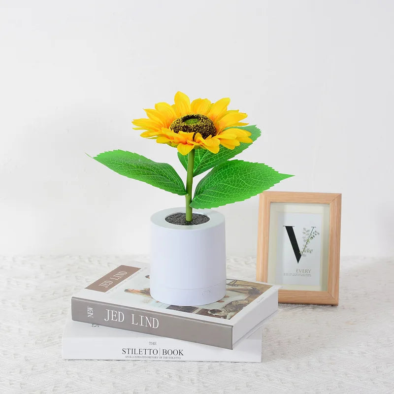 LED Sunflower Floral Table Light