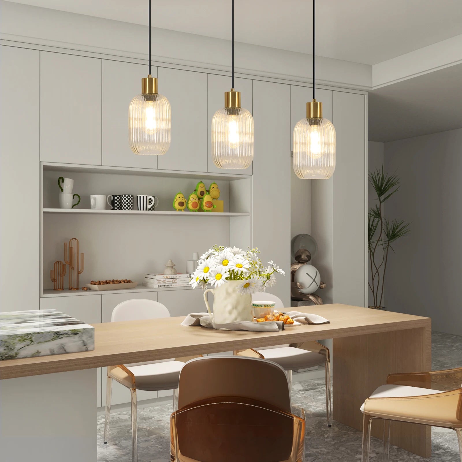 The Monaco 3-Light Glass Chandelier