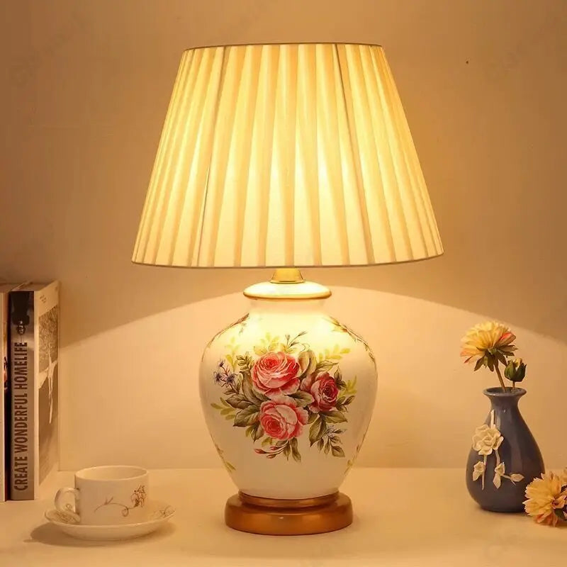 Fleur de Jardin Ceramic Table Lamp Collection
