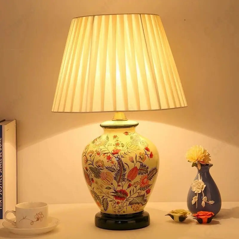 Fleur de Jardin Ceramic Table Lamp Collection