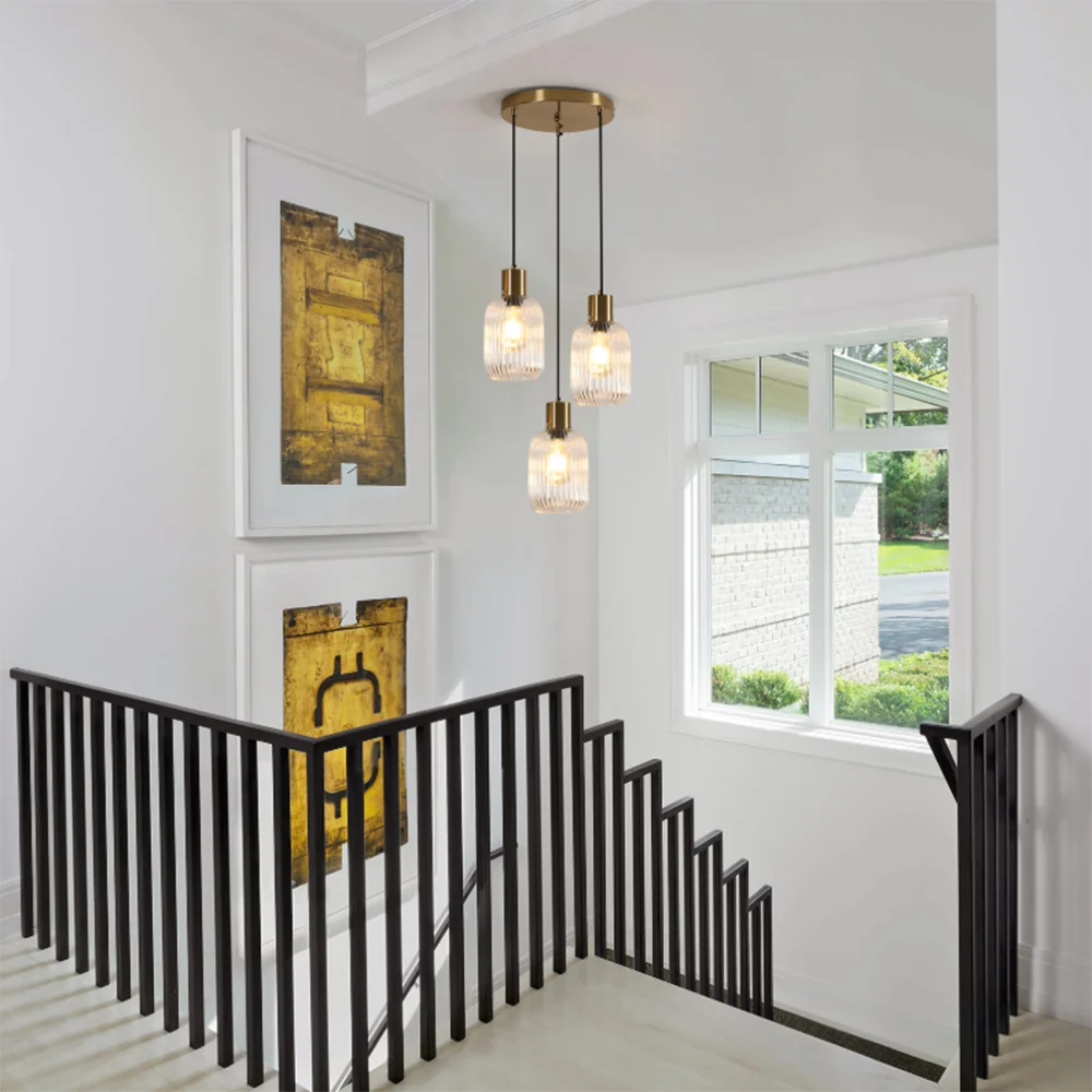 The Monaco 3-Light Glass Chandelier