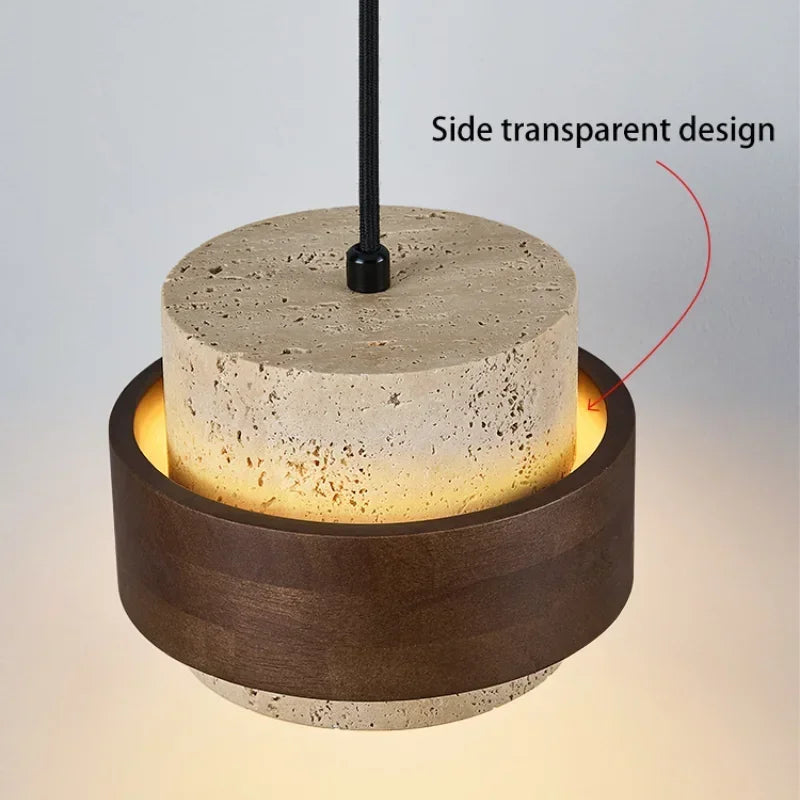 Japanese-Inspired Stone Pendant Light