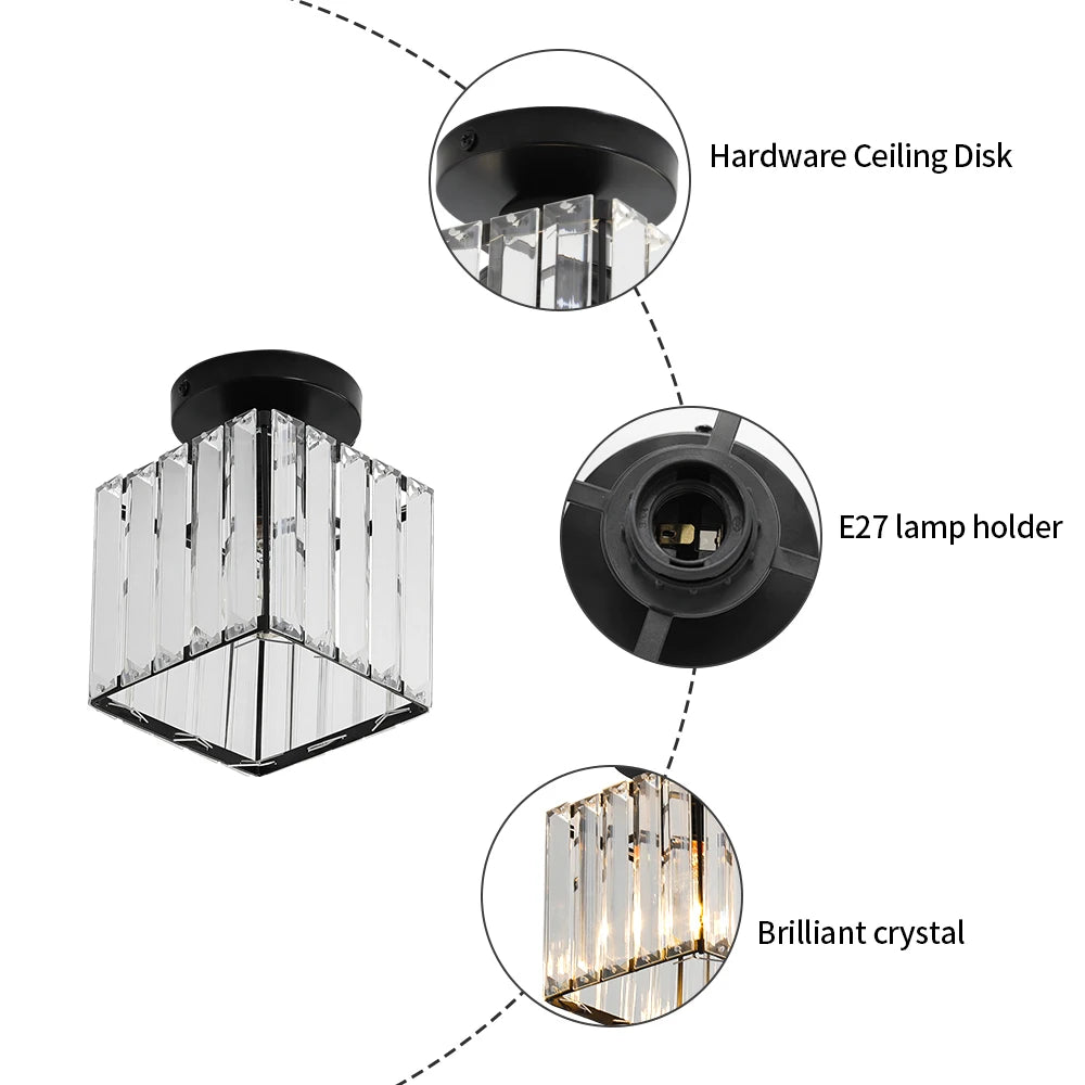 Liora Crystal Flush Mount Ceiling Light
