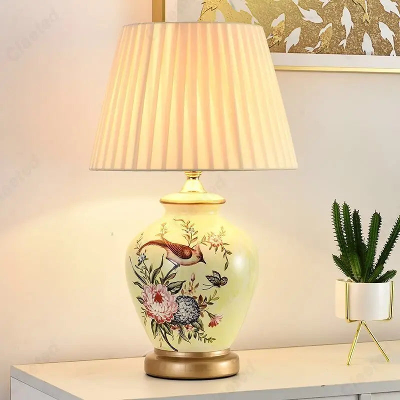 Fleur de Jardin Ceramic Table Lamp Collection
