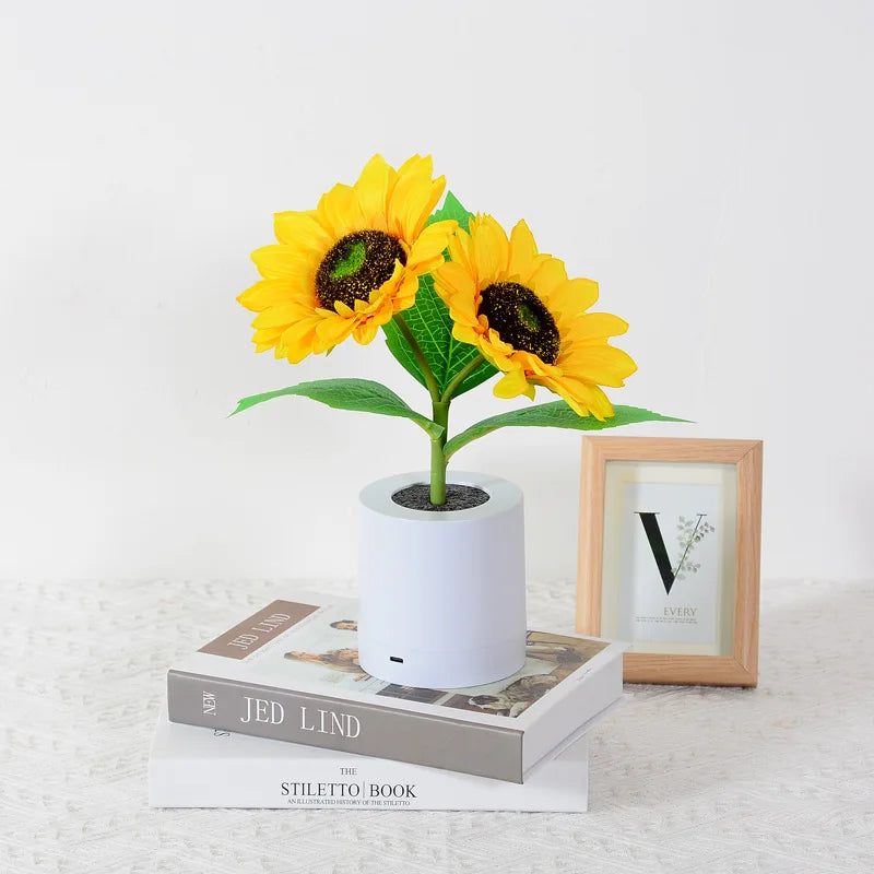 LED Sunflower Floral Table Light