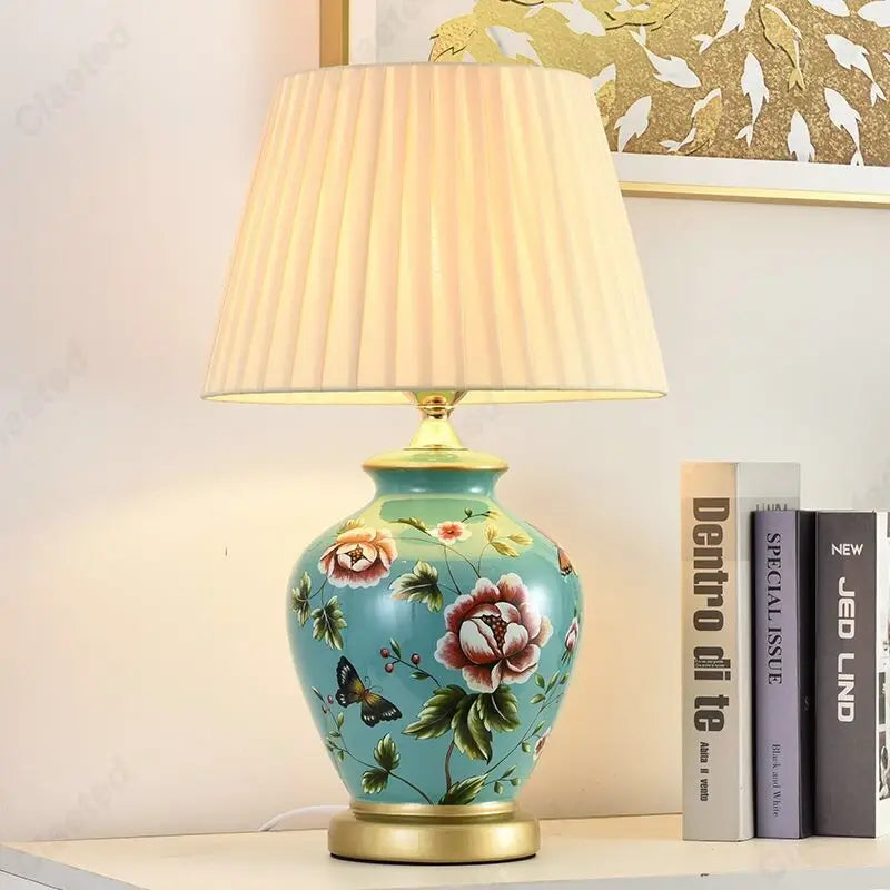 Fleur de Jardin Ceramic Table Lamp Collection