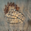 Modern Chrome Interwoven Ring Crystal Lamp Shade