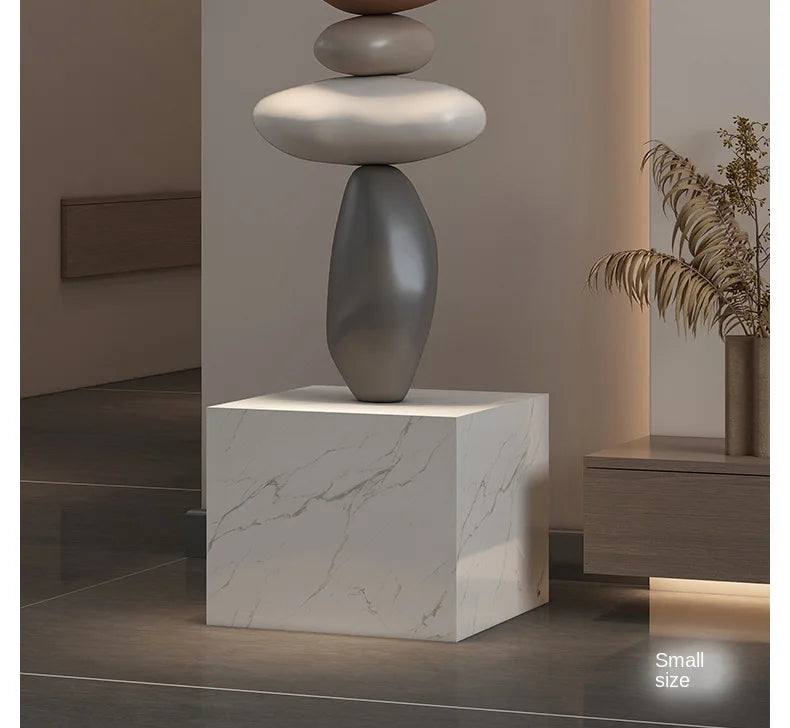 Nordic Balance Stone Sculpture – Modern Floor Décor