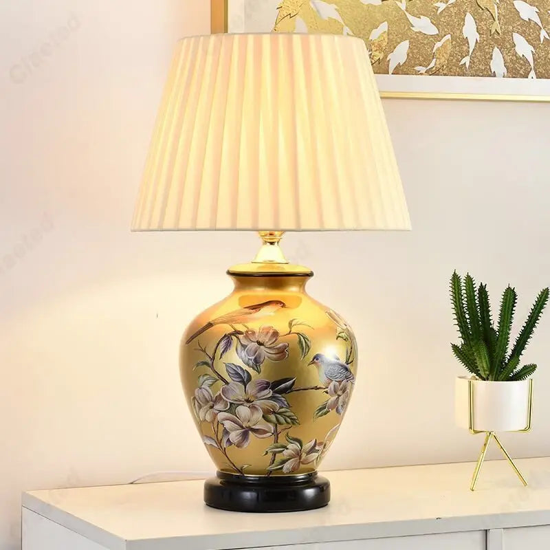 Fleur de Jardin Ceramic Table Lamp Collection