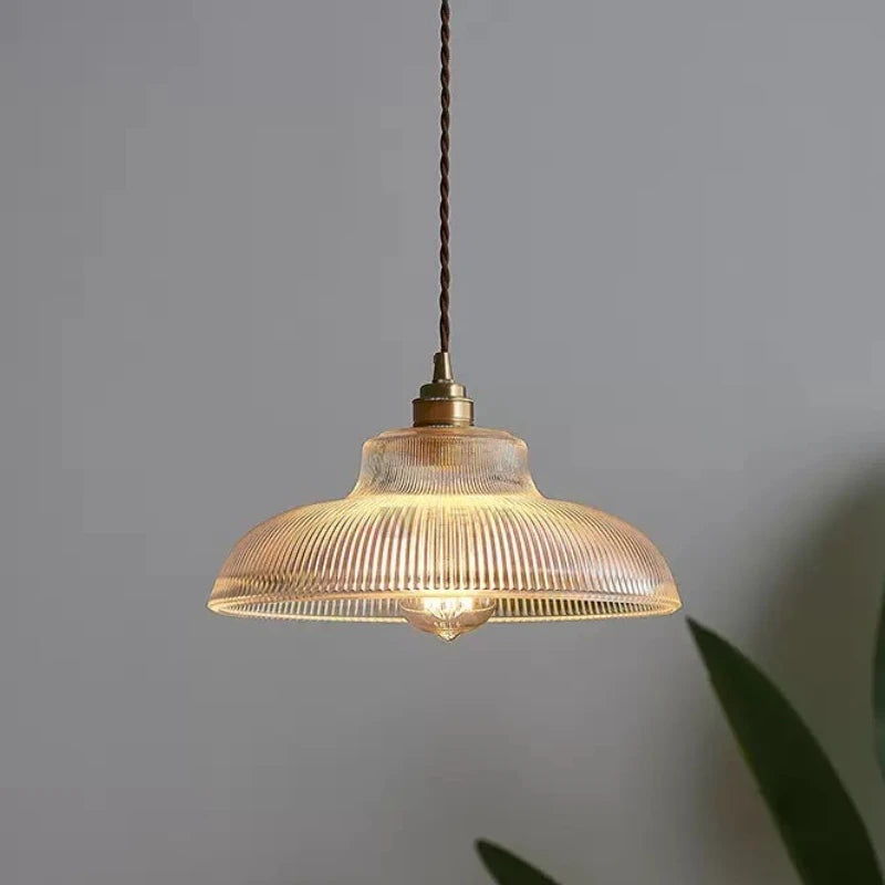 Vintage Nordic Glass Pendant Light