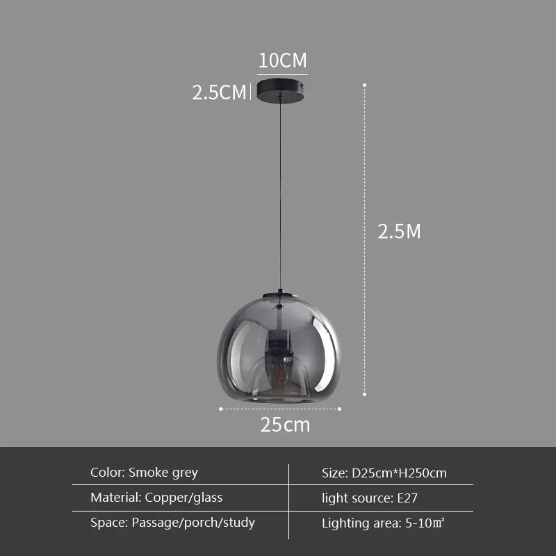 Minimalist Glass Pendant Light