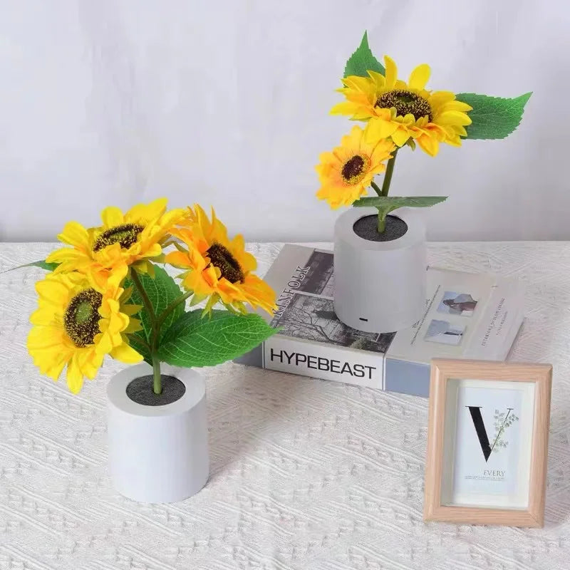 LED Sunflower Floral Table Light