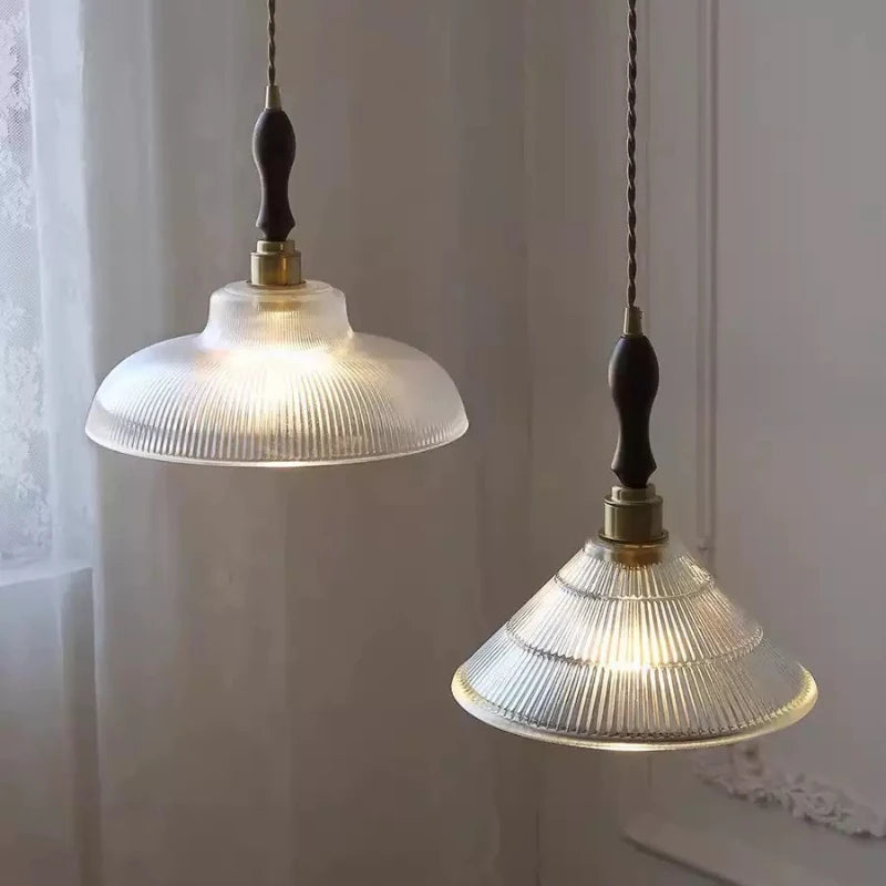 Vintage Nordic Glass Pendant Light