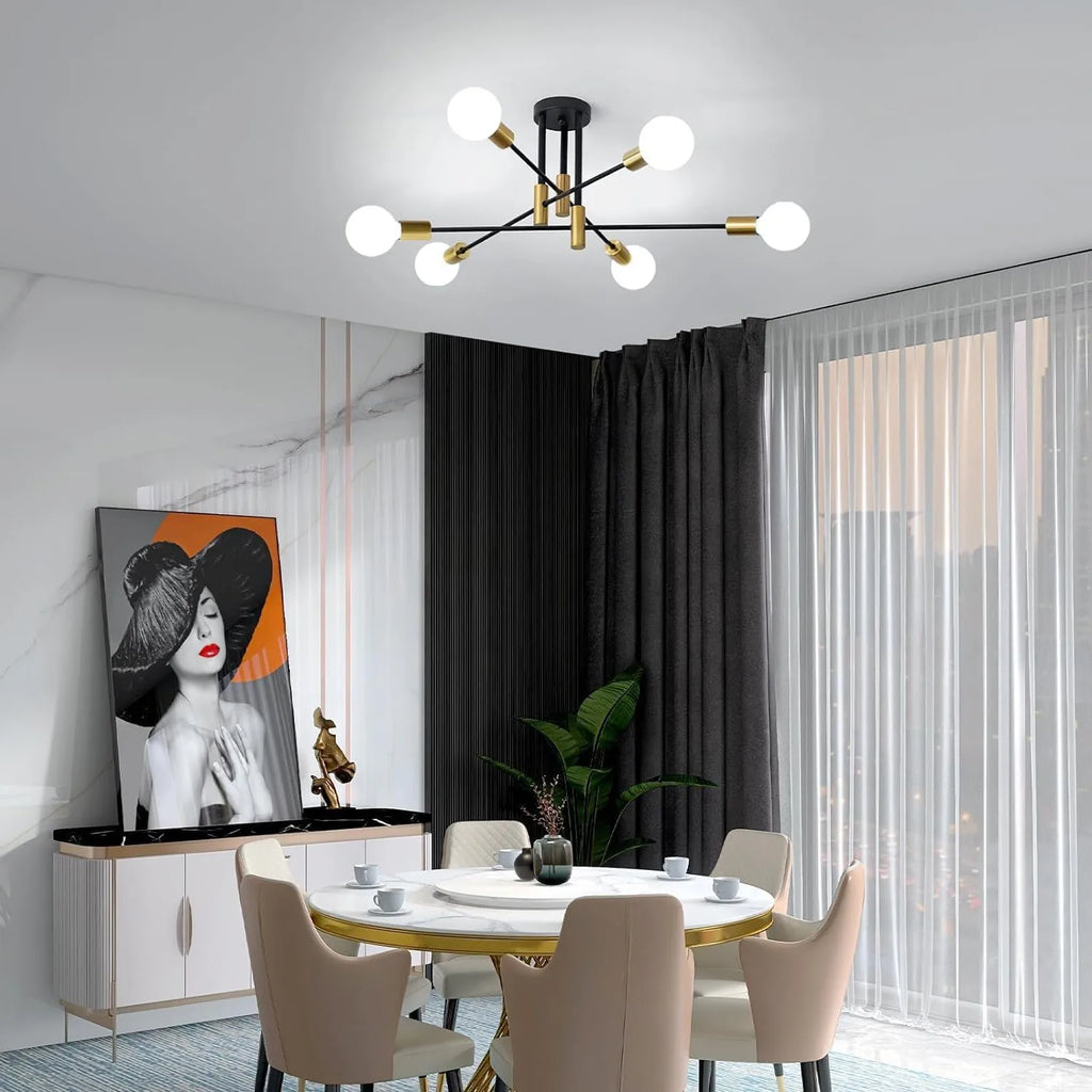 Aurelia 6-Light Mid-Century Ceiling Chandelier