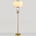Modern Gold & Fabric Floor Lamp
