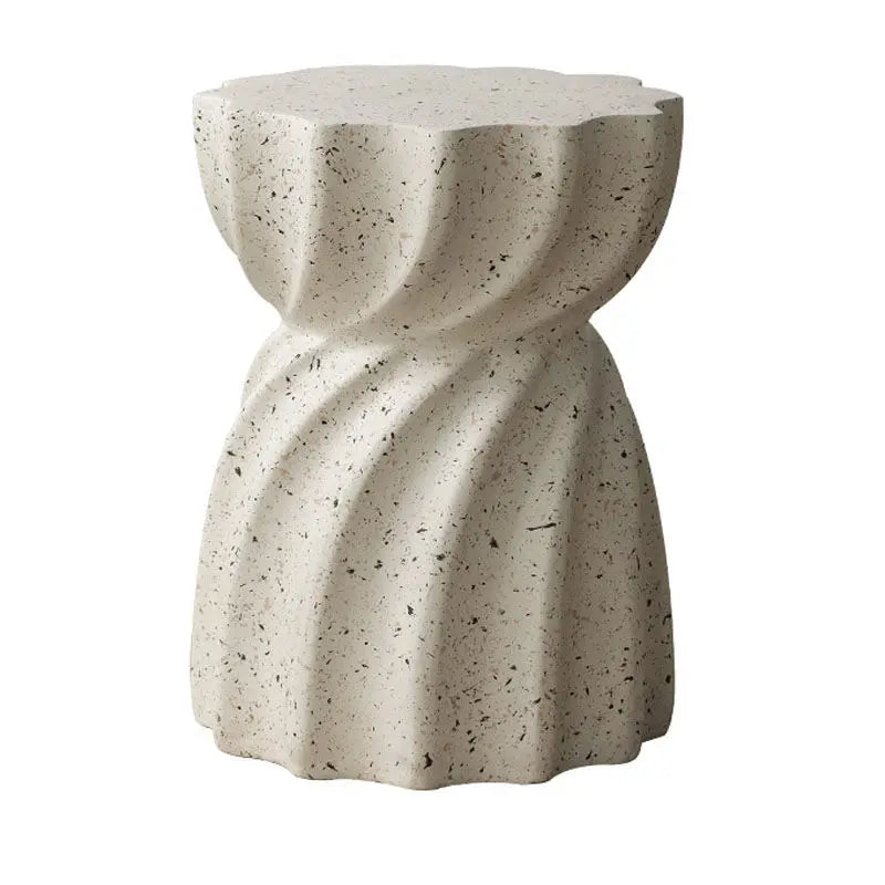 Nordic Cream Round Side Table | Designer Small Coffee Table & Bedside Table