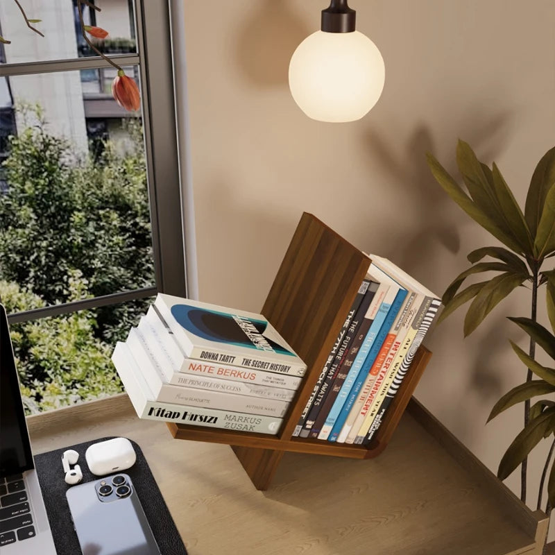 Modern Sculptural Book Organizer & Decorative Display Stand