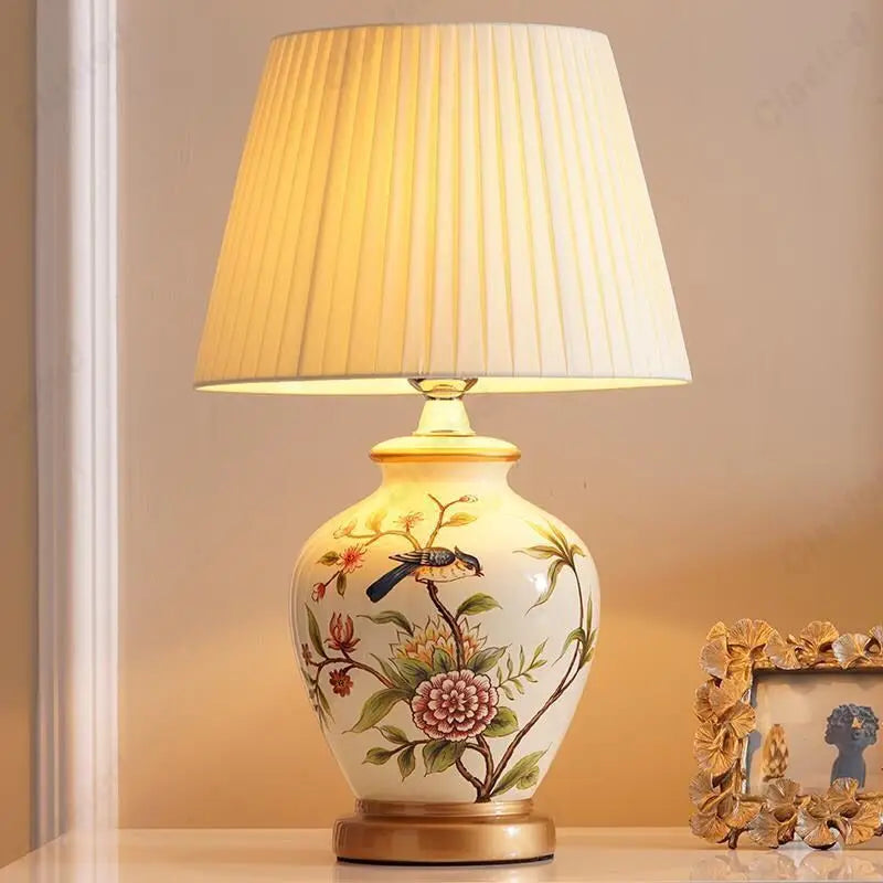 Fleur de Jardin Ceramic Table Lamp Collection