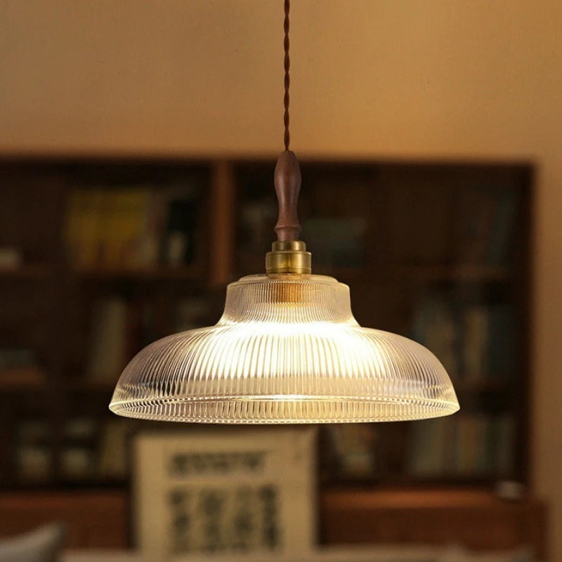 Vintage Nordic Glass Pendant Light